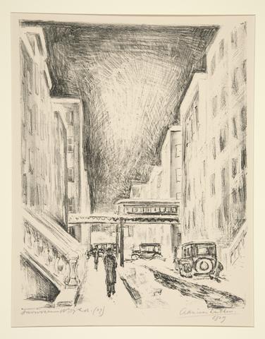 Adriaan Lubbers, Snow Scene, W. 87th Street, 1927
