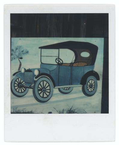 Walker Evans, Untitled [Hand-Painted Sign of Model T Ford, Old Lyme, Connecticut], 1974