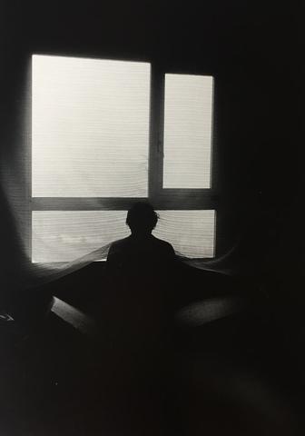 Hitoshi Fugo, Seated Before Screen, from the Floating Around series, 1981