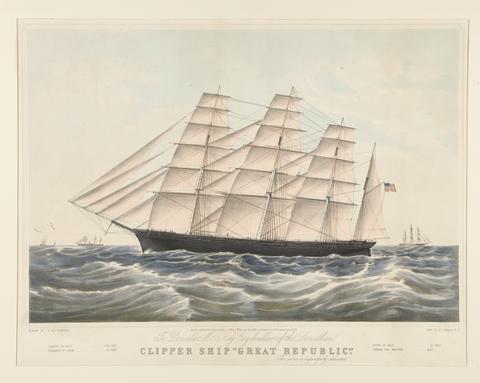 Nathaniel Currier, Clipper Ship "Great Republic", 1853