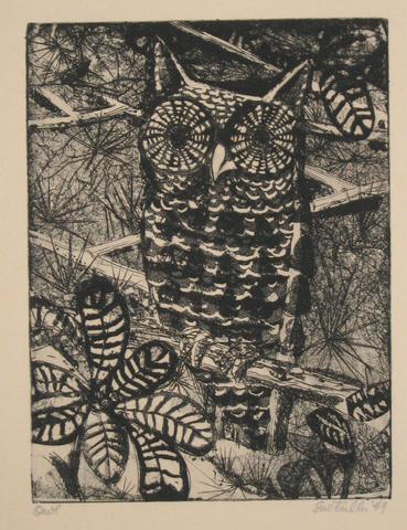 Sue Fuller, Owl, 1949