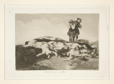 Francisco Goya, Enterrar y callar (Bury Them and Keep Quiet), pl. 18 from Los desastres de la guerra (The Disasters of War), 1810–1820, published 1863
