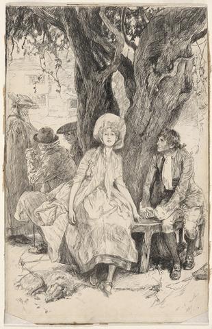 Edwin Austin Abbey, Sketch for "Sweet Nelly,...My Heart's Delight" from Old Songs, 1889