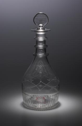 Cork Glass Company, Decanter with stopper, 1783–1818