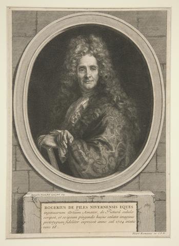 Bernard Picart, Portrait of Roger de Piles, 1704