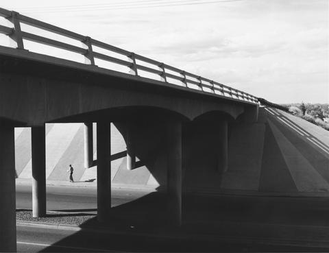 Robert Adams, Untitled (concrete bridge with shadows), 1970–74