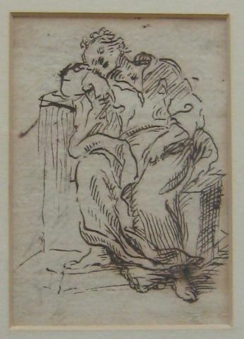 Unknown, A draped sleeping woman, 17th century