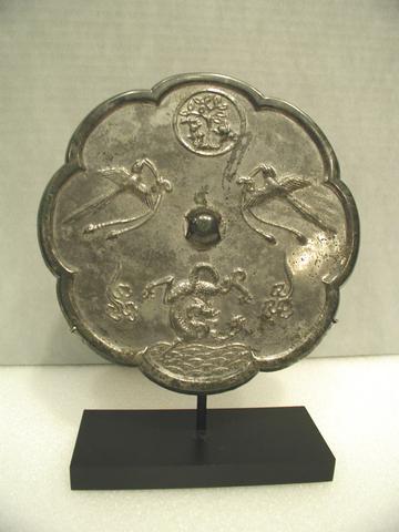Unknown, Mirror with Birds, a Dragon, and a Rabbit, 8th century