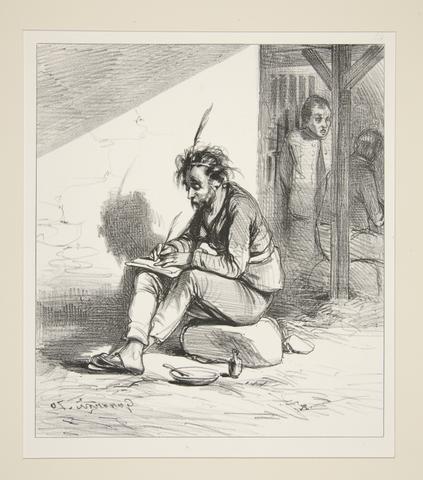 Paul Gavarni, Je soussigne, Roi des Batignolles, prince de Clichy,..., 1838