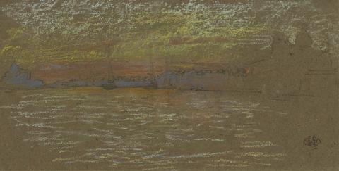 James McNeill Whistler, The Riva—Sunset: Red and Gold, 1879–80