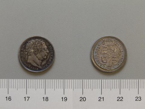 George III, King of Great Britain, Sixpence of George III, King of Great Britain from England, 1816