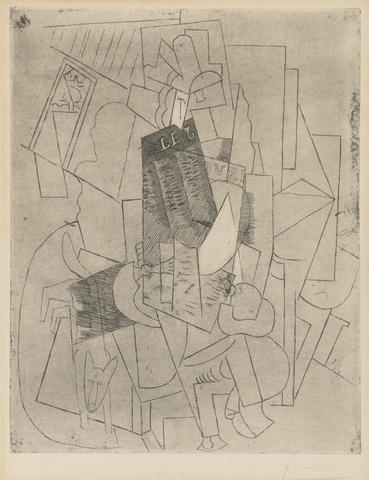 Pablo Picasso, L'homme au chien (Rue Schœlcher) (Man with Dog [Rue Schœlcher]), 1915, printed ca. 1947