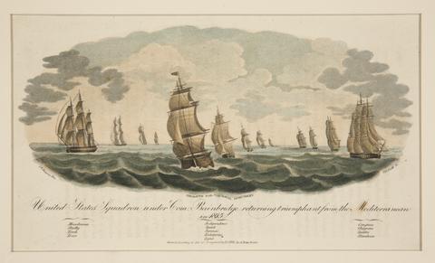 G. G. Smith, United States Squadron Under Com. Bainbridge Returning Triumphant from the Mediterranean, 1815