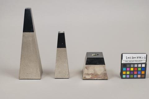 Geoffrey Beene, Three prototype candlesticks, "Drum" pattern, ca. 1990
