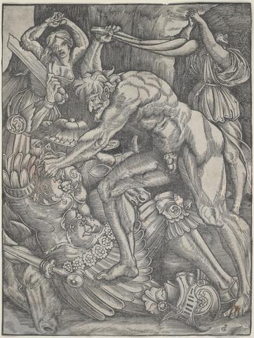 Gabriel Salmon, Hercules and Cacus, ca. 1528