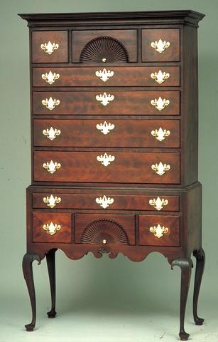 Unknown, High chest of drawers, 1740–60