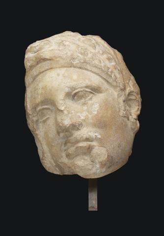 Unknown, Marble head of a woman, from a grave relief, 4th century B.C.