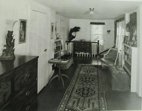 John Schiff, Interior view of Katherine S. Dreier's West Redding home, "The Haven" -- upstairs hallway, 1941
