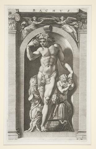 Hendrick Goltzius, Bacchus, plate 7 from the series Eight Antique Gods, ca. 1592