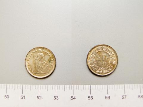 Bern, 1/2 Franc from Bern, 1960