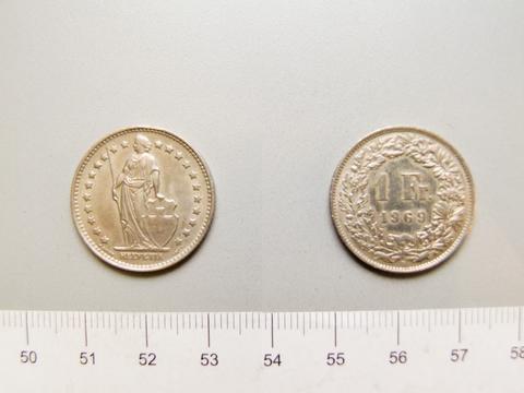 Bern, 1 Franc from Bern, 1969