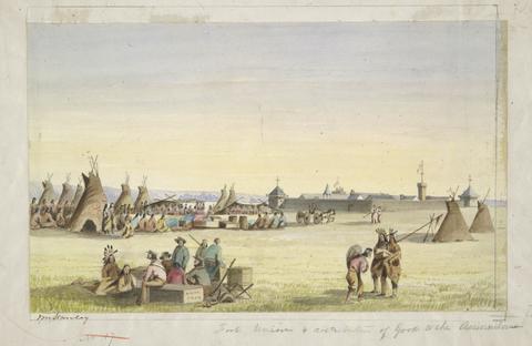 John Mix Stanley, Fort Union & Distribution of Goods to the Assiniboins, 1854