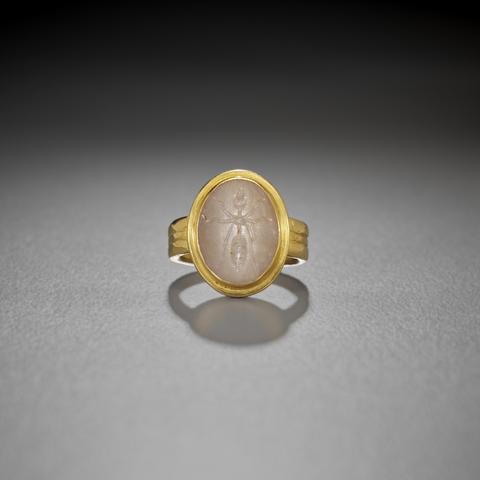 Unknown, Ring with Gemstone Depicting an Ant, A.D. 1–200