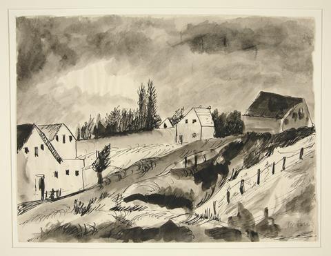 Dora Bromberger, Landscape with Houses, ca. 1920–1929