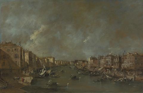 Francesco Guardi, View of the Grand Canal from the Ponte di Rialto, after 1775