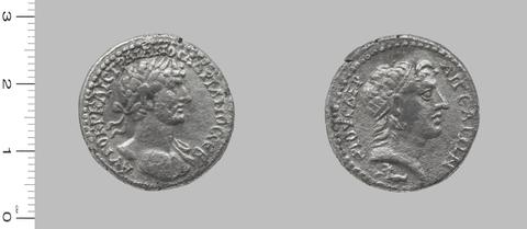 Hadrian, Emperor of Rome, Tridrachm of Hadrian, Emperor of Rome from Aegeae, Sicily, 117–18