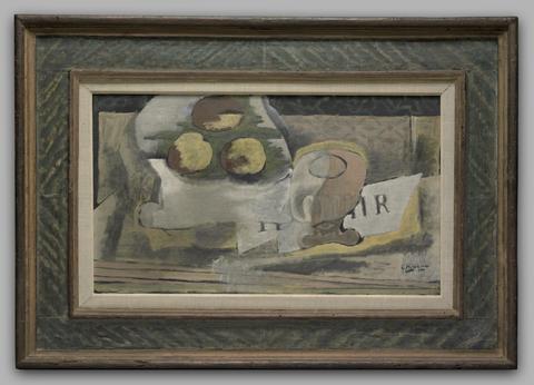 Georges Braque, Compotier, verre et journal, 1920