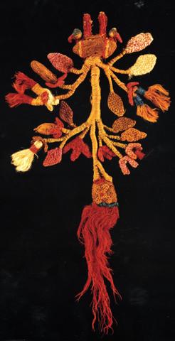 Unknown, Textile Sculpture of a Flowering Fruit Tree with Birds, 1000–1476