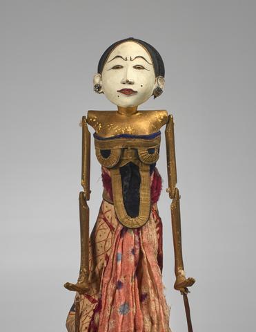 Ki Embal Cermomigar, Rod Puppet (Wayang Golek) of a Dancer (Gambyong), early 19th century