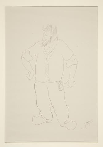 Georges de Zayas, Caricature of Constantin Brancusi, from Caricatures par Georges de Zayas..., 1919