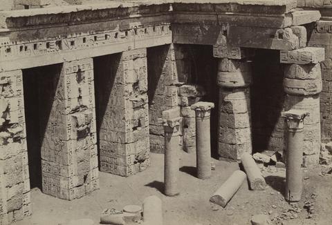 Antonio Beato, Medinet Habu: Coptic Church in center of Ramses III Temple, n.d.