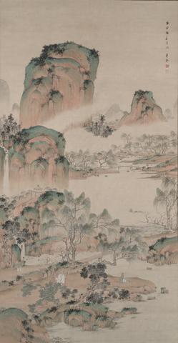 Uragami Shunkin, Spring Landscape in the Blue-Green Style, 4th month, 1830 (Year of the Tiger)