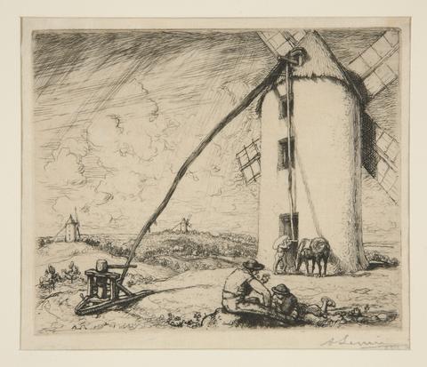 Auguste Lepère, Moulin des Chapelles (Vendée) (Windmill of Chapelles [Vendee]), 1908