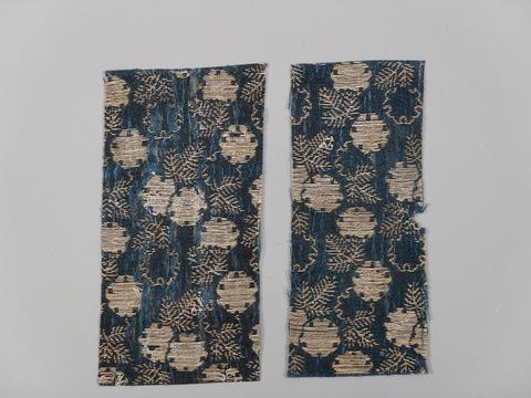 Unknown, Textile Fragment with Ferns and Discs, 1615–1868