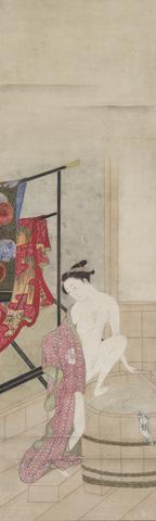 Kawamata Tsunemasa, Lady at the Bath, ca. 1716–48