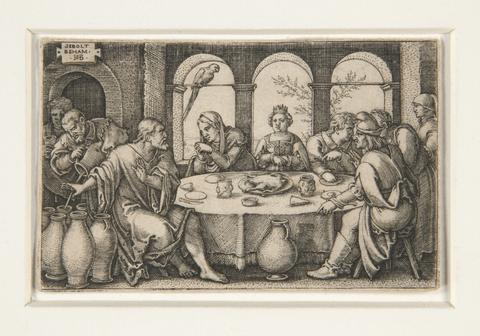 Hans Sebald Beham, The Wedding Feast at Cana, 16th century