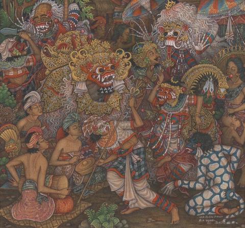 The Battle between the Demon Queen Rangda and Barong, Representing the Conflict between Good and Evil, mid- to late 20th century