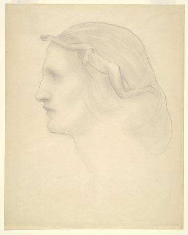 Kahlil Gibran, Profile and Superimposed Figure, early 20th century