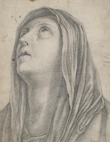 Carlo Dolci, Head of the Virgin Mary, 17th century