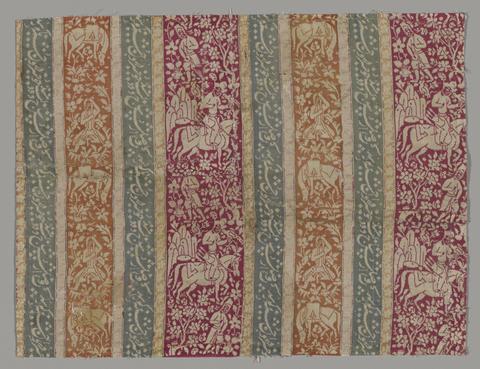Unknown, Textile Fragment with Motifs from the Story of Khosrow and Shirin, 17th century