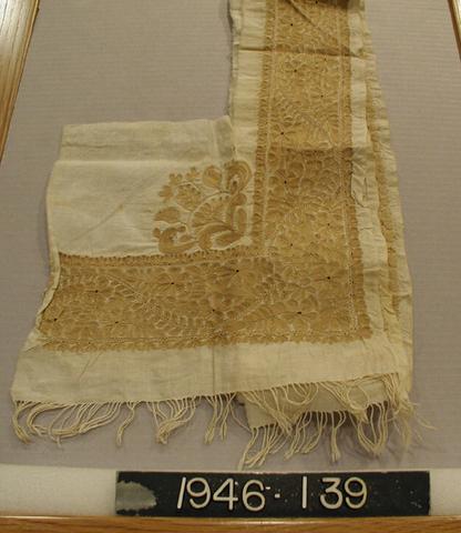 Unknown, Length of cotton, embroidered, n.d.