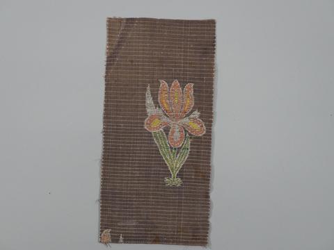 Unknown, Textile Fragment with an Iris Spray, 17th century