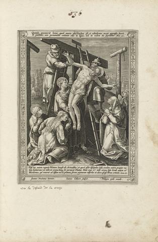 Jan Collaert II, The Descent from the Cross, pl. 17 from the series Passio, Mors, et Resurrectio, Dn. Nostri Iesu Christi (The Passion, Death, and Resurrection of Christ), 1580–87