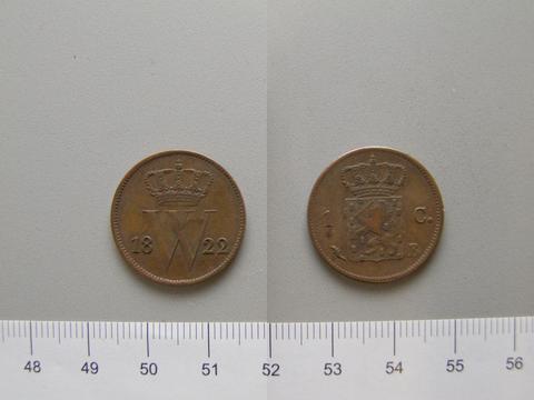 William I, King of Prussia, 1 Cent of William I, King of Prussia from Brussels, 1822