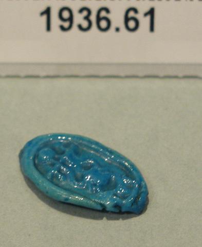 Unknown, Faience ring bezel, 1558–1200 B.C.