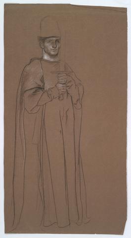 Edwin Austin Abbey, Figure study, man with sword, n.d.